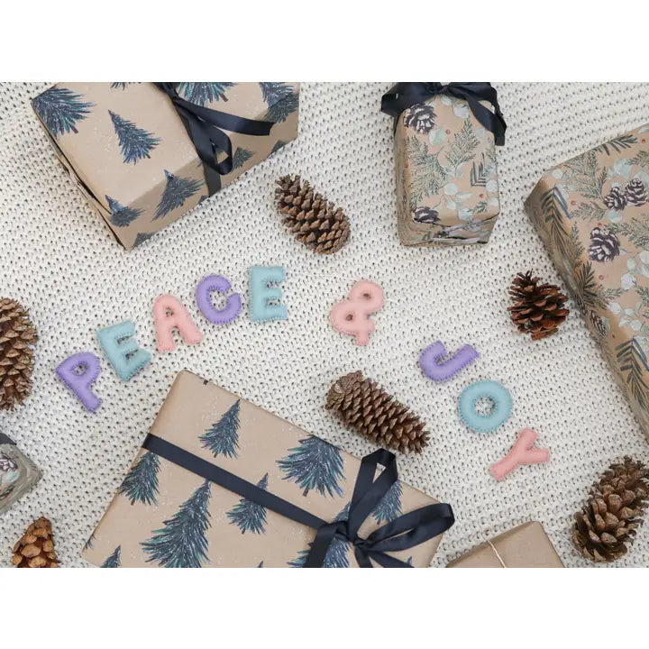 Pastel Peace & Joy Felt Christmas Garland