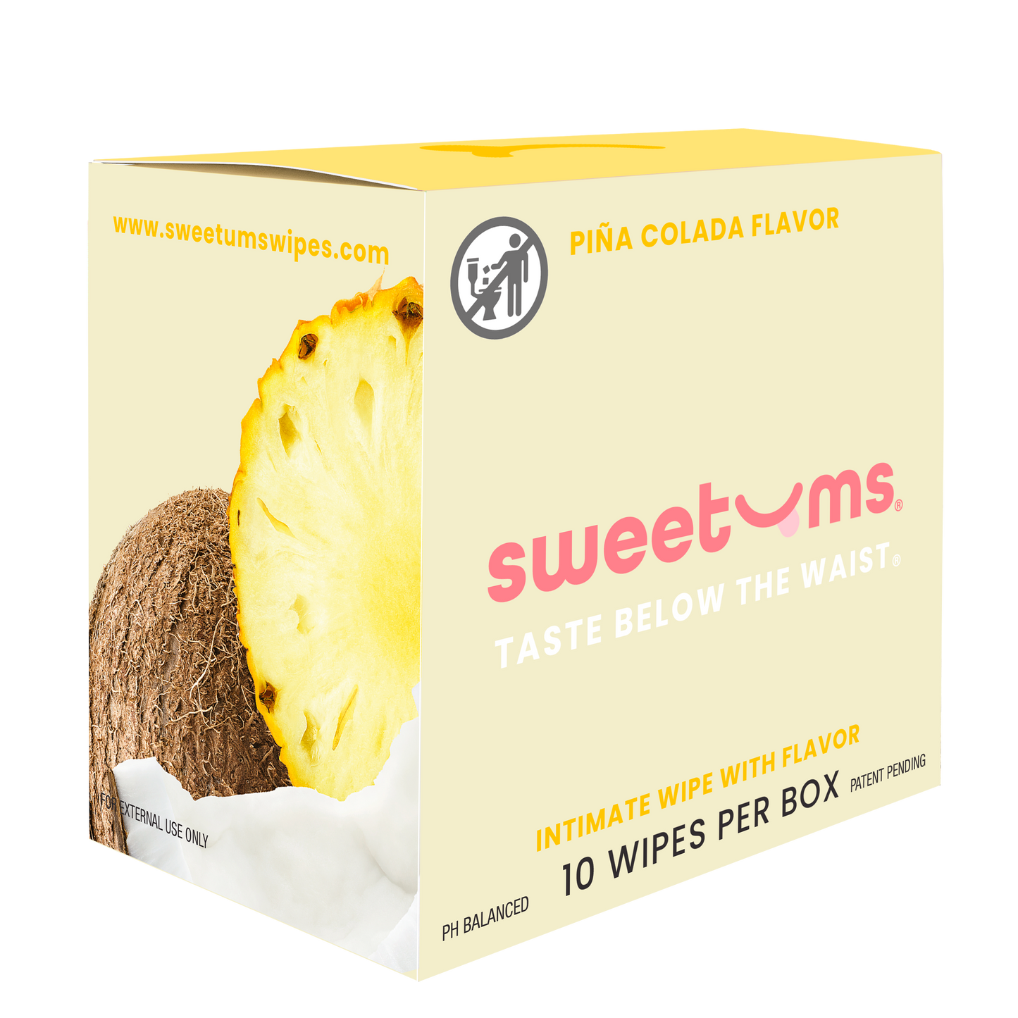 Pina Colada Flavored Intimate Wipes Waxing Beauty self care