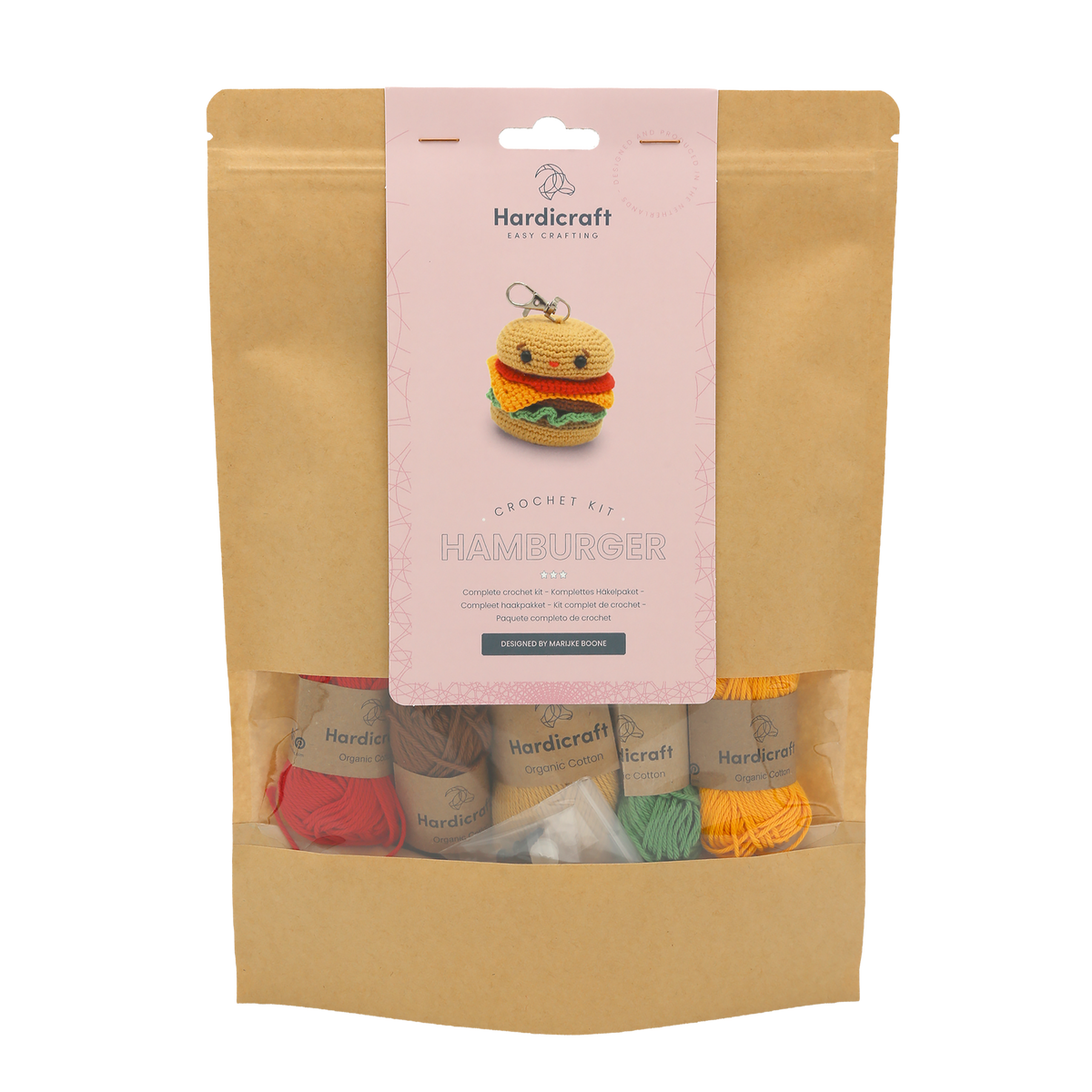 DIY Crochet Kit - Hamburger Bag Charm
