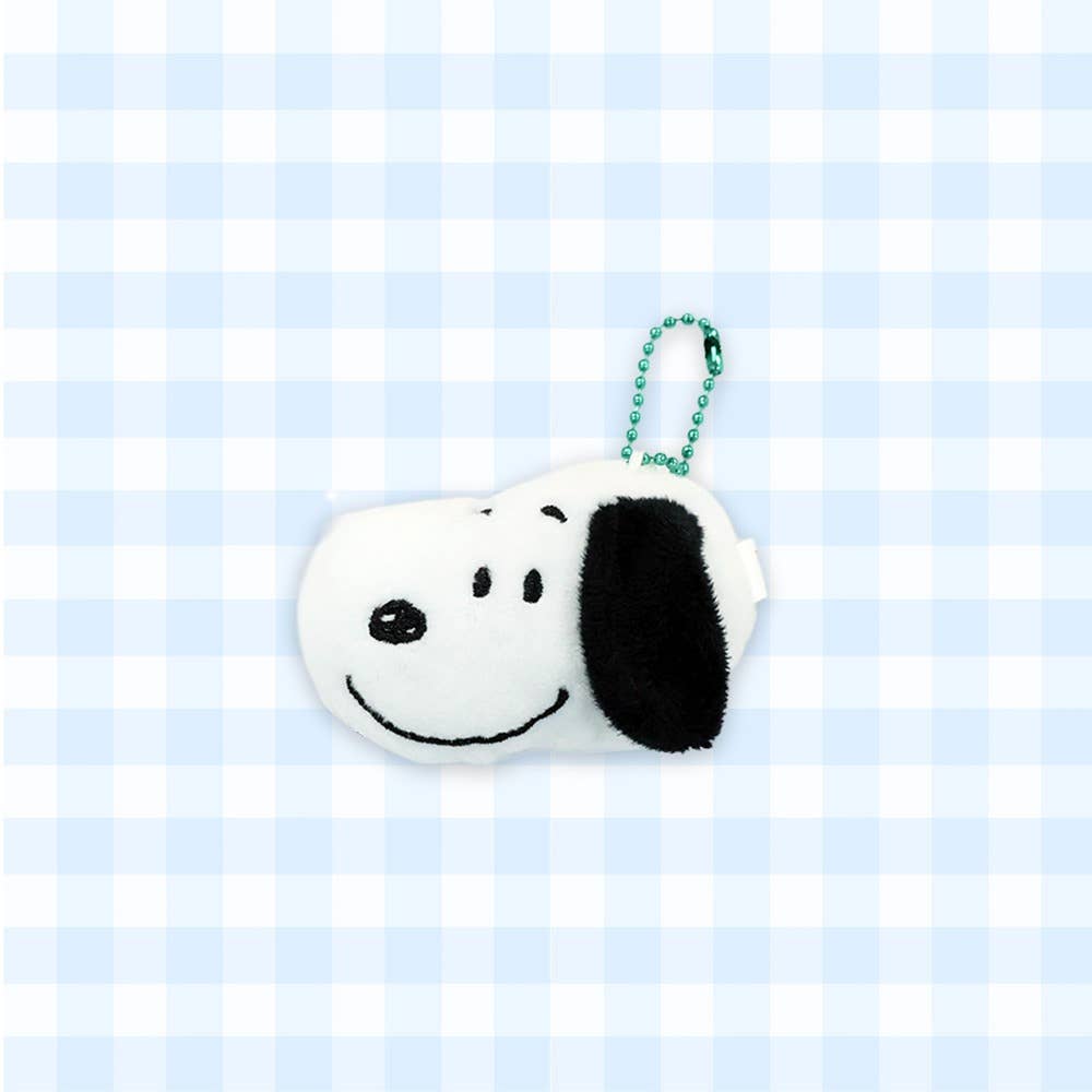 Peanuts Snoopy Face Mini Plush Bag Charm - Soft Color
