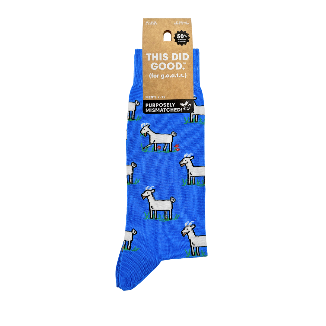 Men's Goats This Did Good Mismatched Socks, Socks Give Back