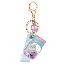 Load image into Gallery viewer, Slimey Cat Liquid Effect Sensory Keychain
