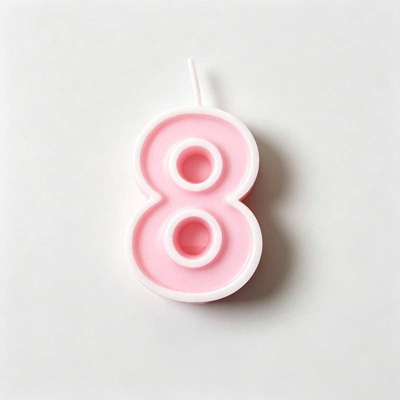 Digits 0-9 Pastel Number Birthday Candles