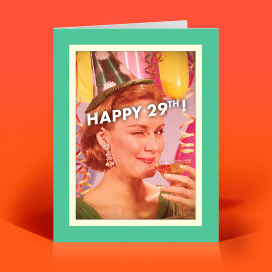 Funny Birthday Card - WINKING - Vintage Sassy Humor