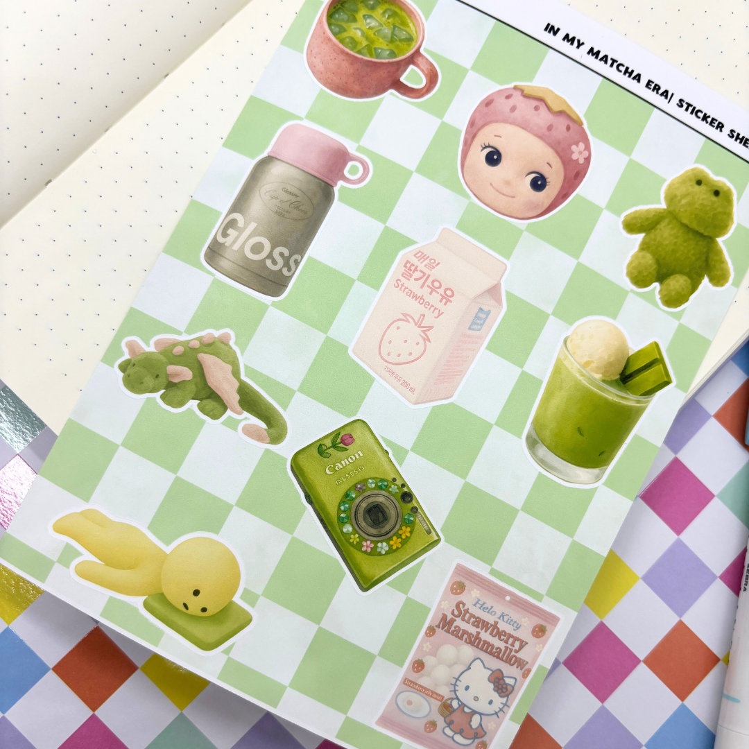 In My Matcha Era | Journal| Sticker Sheet