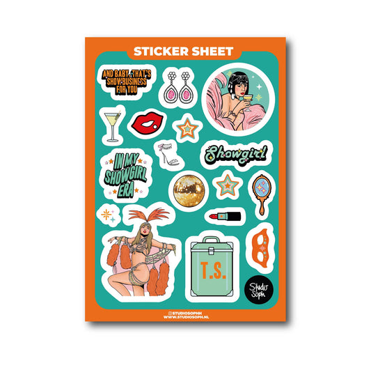 Life Of A Showgirl A5 Sticker Sheet