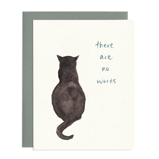 No Words -- Black Cat Sympathy Card