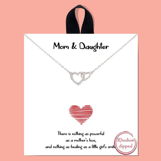 Gold-Dipped Double Heart Pendant Necklace
