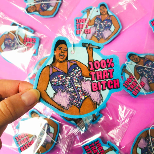 100% That Bitch Lizzo Air Freshener - Front & Company: Gift Store