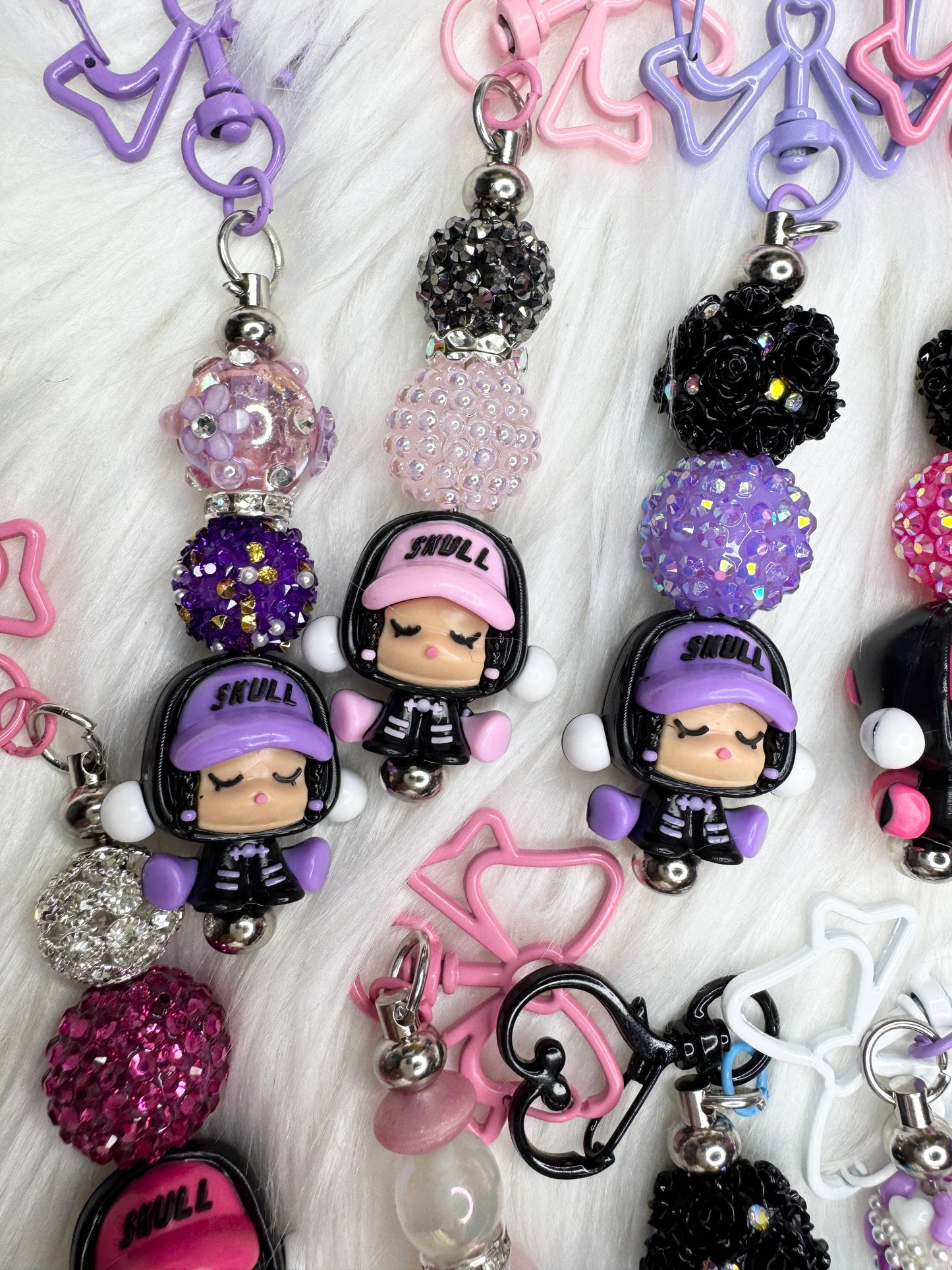 Handmade Sp Skull Panda Keychain  