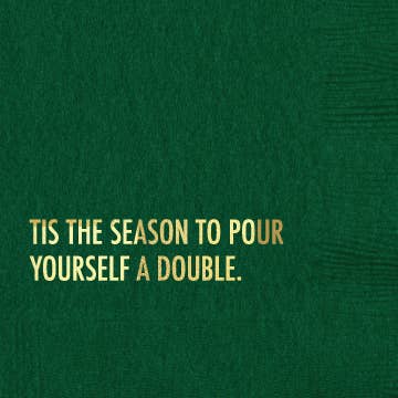 Pour a Double Holiday Napkin - Front & Company: Gift Store