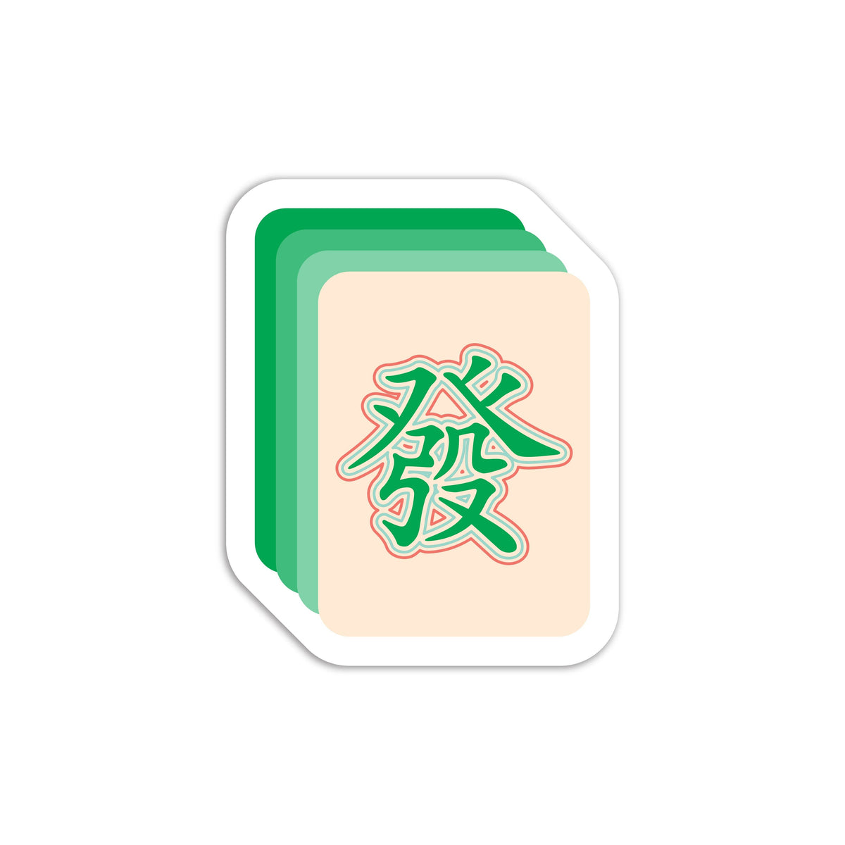 Mahjong fat tile vinyl sticker