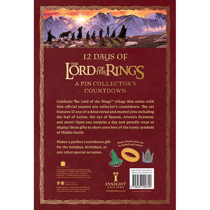 12 Days of Lord of the Rings: Collector's Pin Set