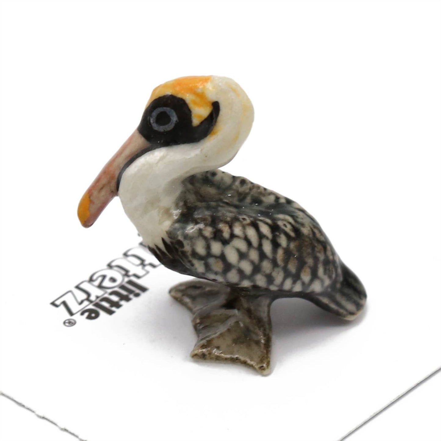 Diver Brown Pelican Porcelain Miniature