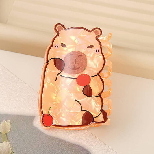 Cartoon Capybara Hair Claws, Animal Hair Accessories