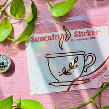 Load image into Gallery viewer, Tea Cup Suncatcher | Window Cling | Rainbow Maker Sticker
