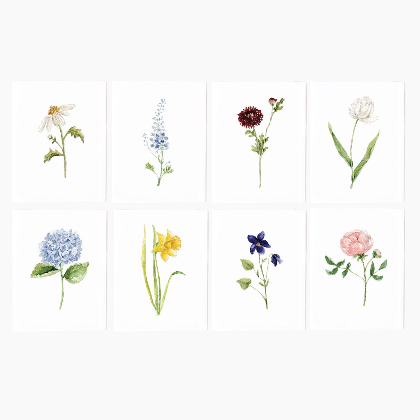 Assorted garden flowers notecard