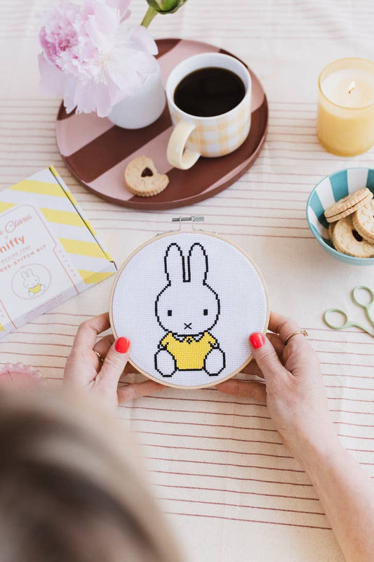 Miffy Yellow Cross Stitch Kit Beginner Friendly
