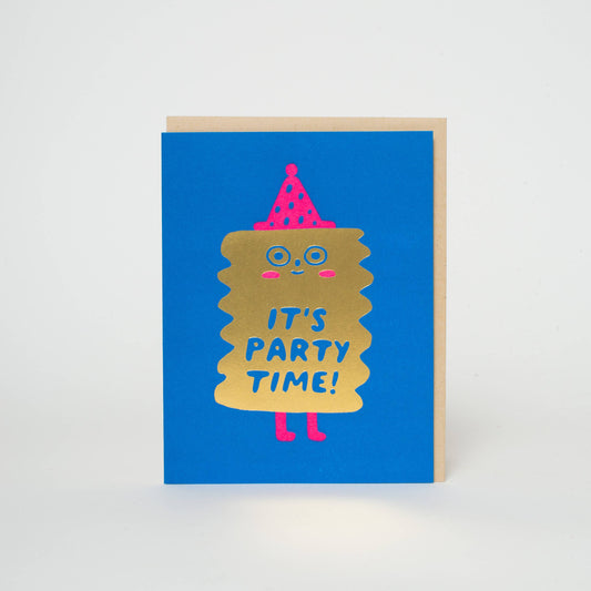 Party Time Birthday Friend Letterpress Greeting Card by Suzy Ultman