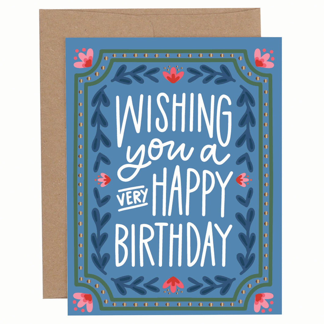 Very Happy Birthday Greeting Card