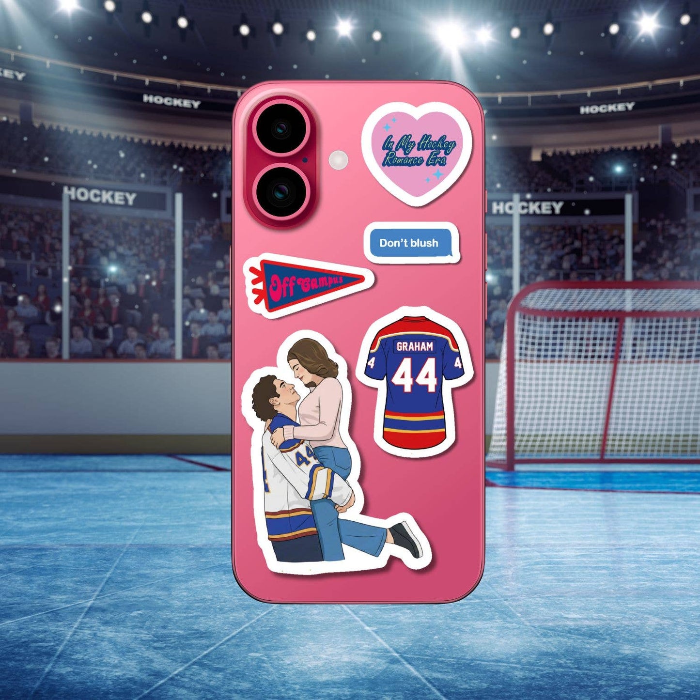 Sweet Cherry Pie Hockey Romance A5 Sticker Sheet
