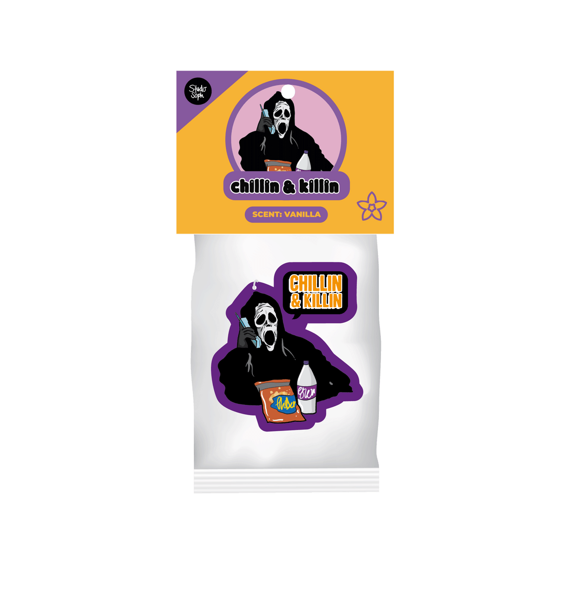 Chillin & Killin Ghost Halloween Air Freshener