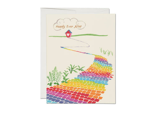 Rainbow Brick Road wedding greeting card - Front & Company: Gift Store