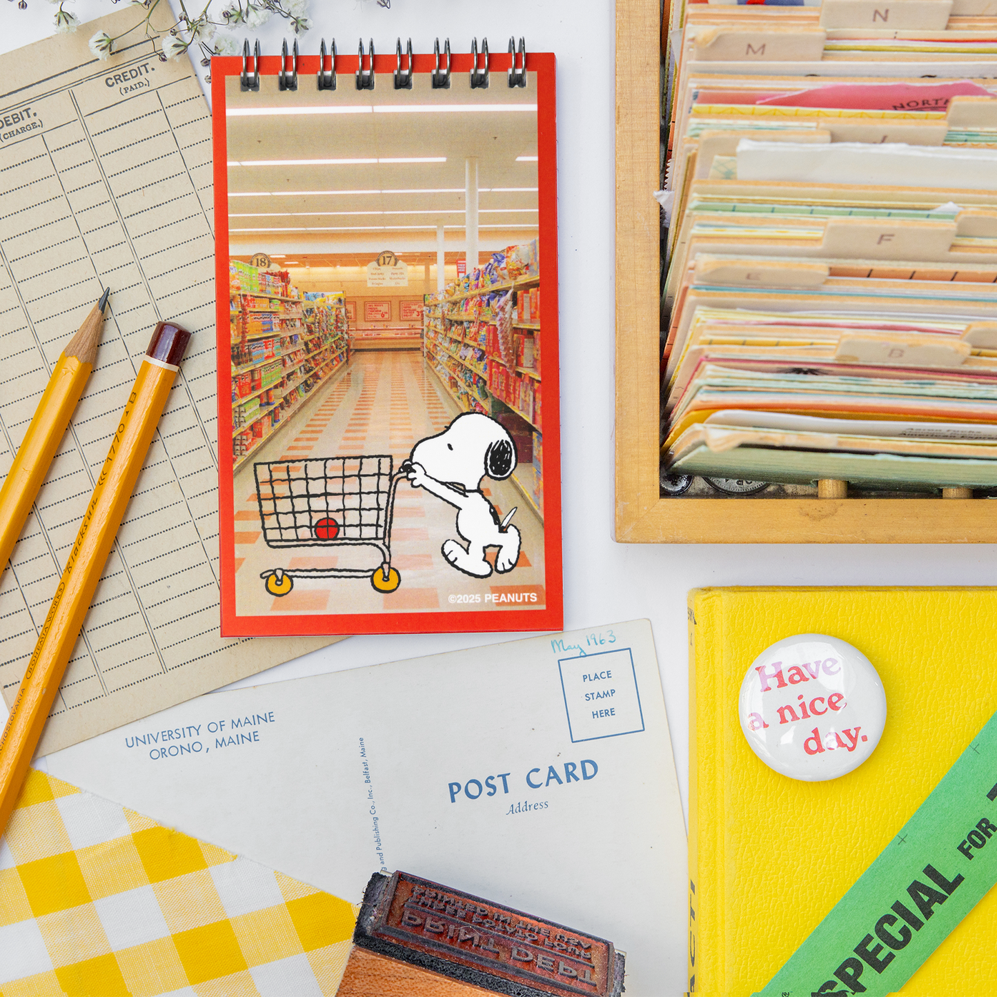 3P4 x Peanuts - Snoopy Grocery Mini Notebook