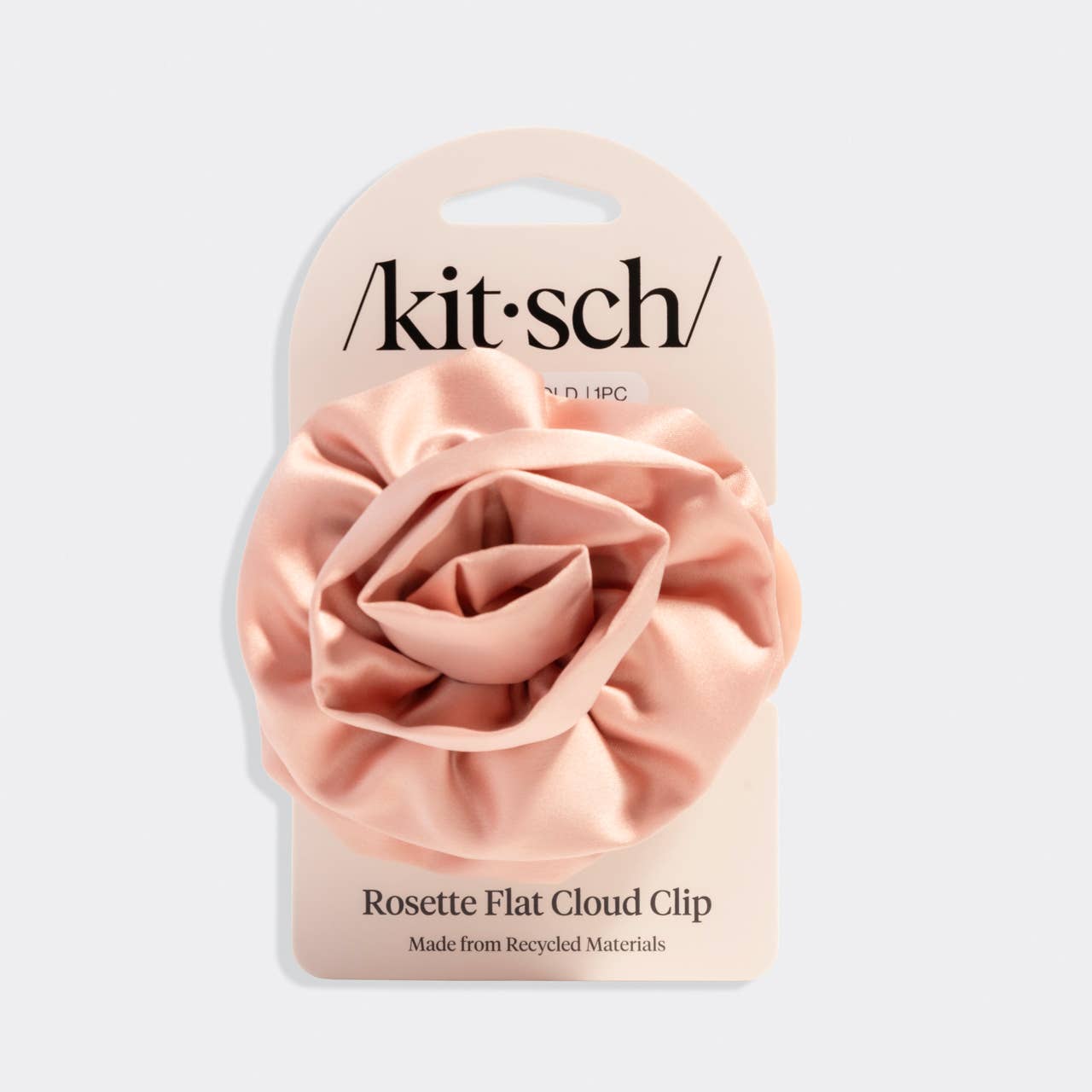 Satin Rosette Medium Flat Cloud Clip - Terracotta