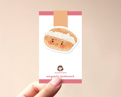 Cream Bun Magnetic Bookmark - Front & Company: Gift Store