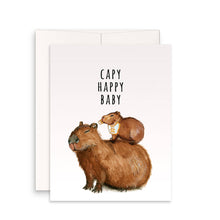 Load image into Gallery viewer, Happy Capy Baby - Funny New Baby Card
