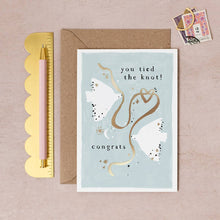 Load image into Gallery viewer, Tied the Knot Wedding Card | Luxury Wedding Greeting Cards
