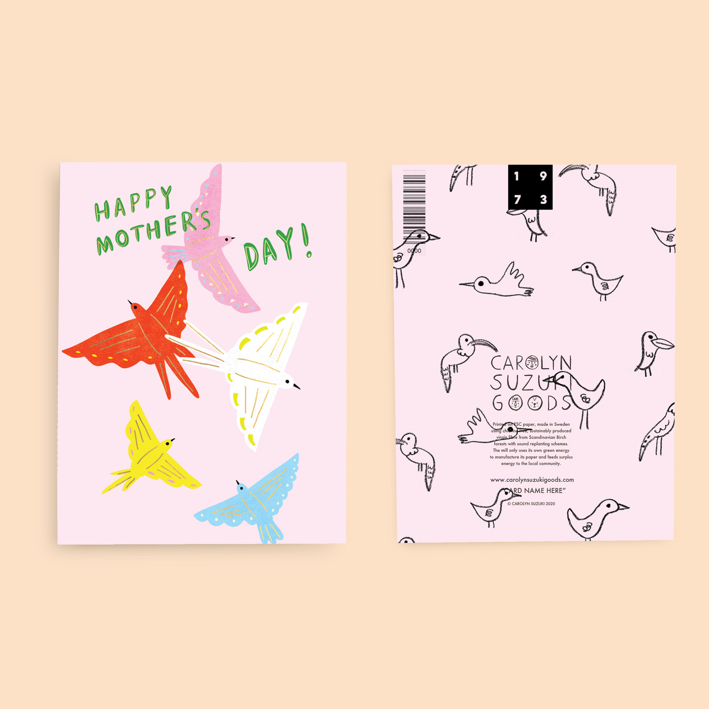 PAPER BIRDS - Mother's Day Card