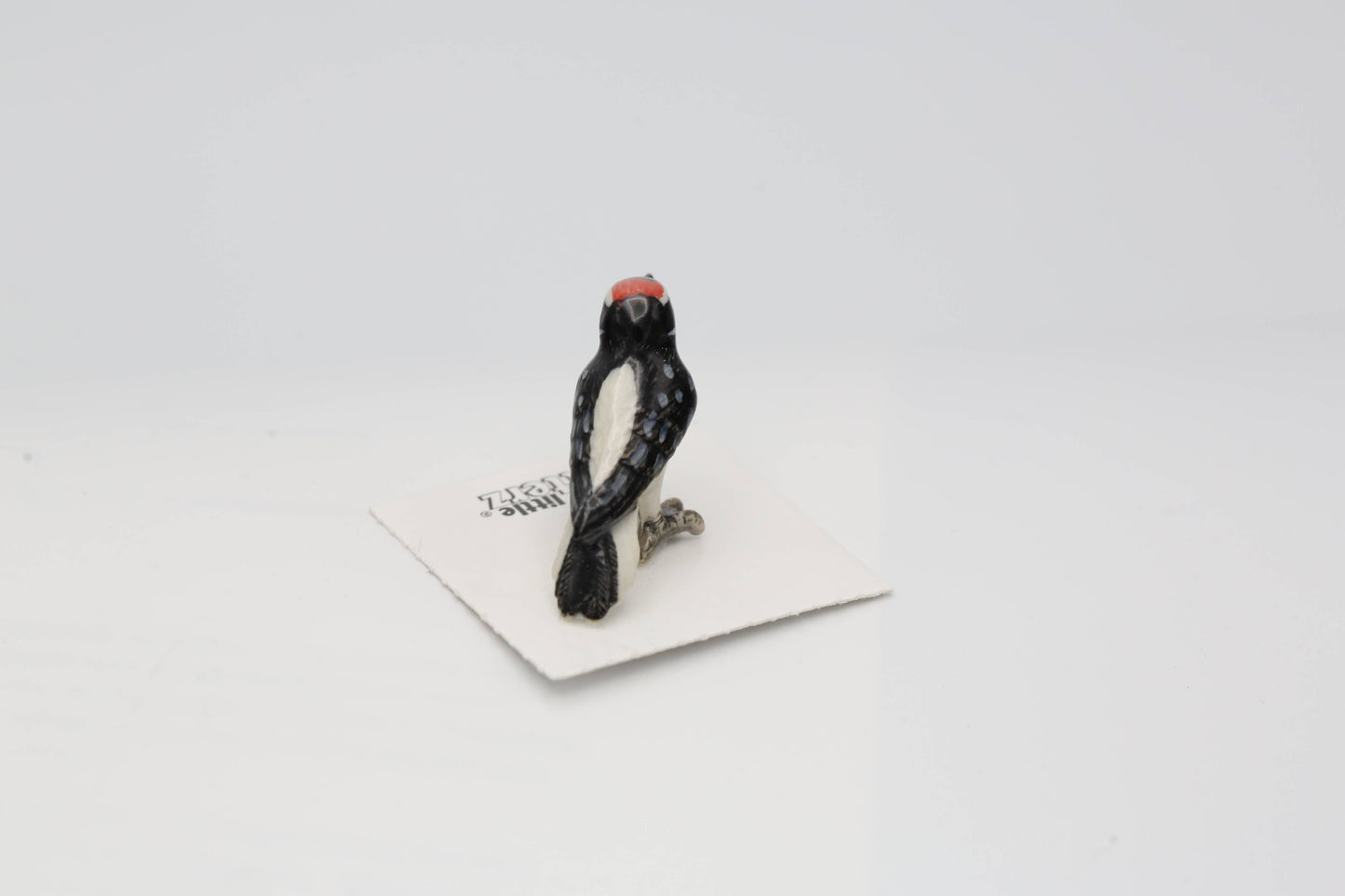 Drummer Downy Woodpecker Porcelain Miniature
