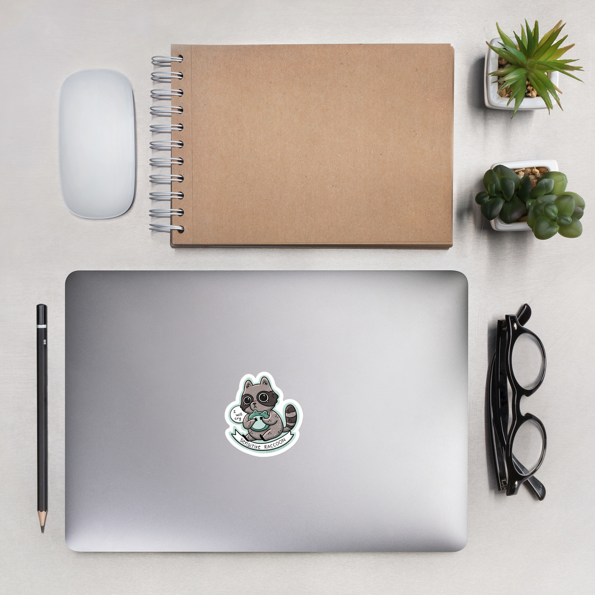 Sensitive Raccoon Sticker