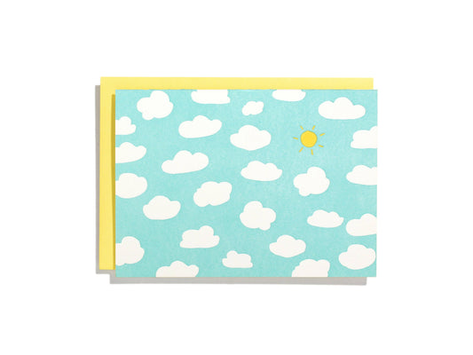 Blue Sky Pattern Letterpress Card Box Set