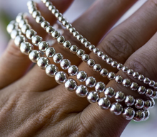 Load image into Gallery viewer, Silver Bead Bracelet- The stacking Bracelet in Steel PV
