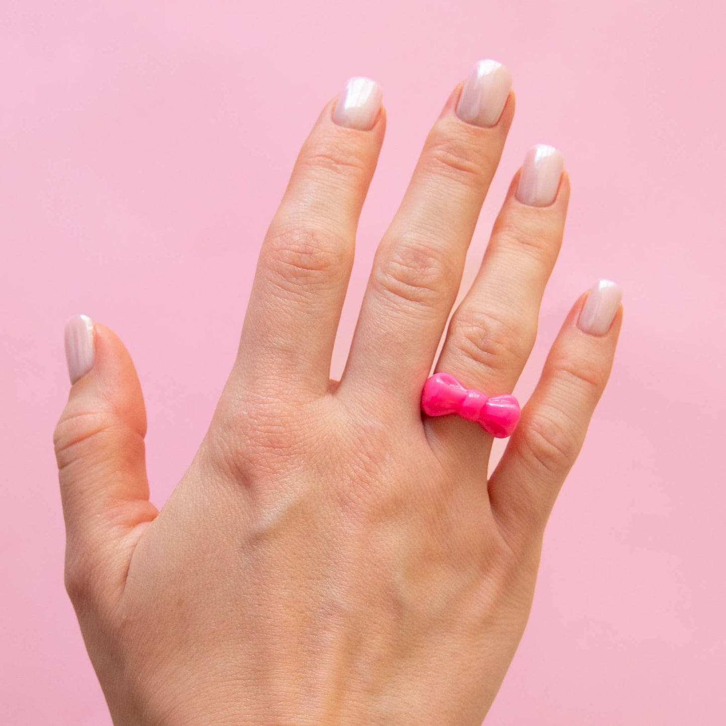 Kitsch Bow Ring Set | Pink