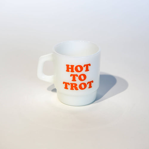 Hot to Trot Stackable Retro Mug (Shortie 8oz) - Front & Company: Gift Store