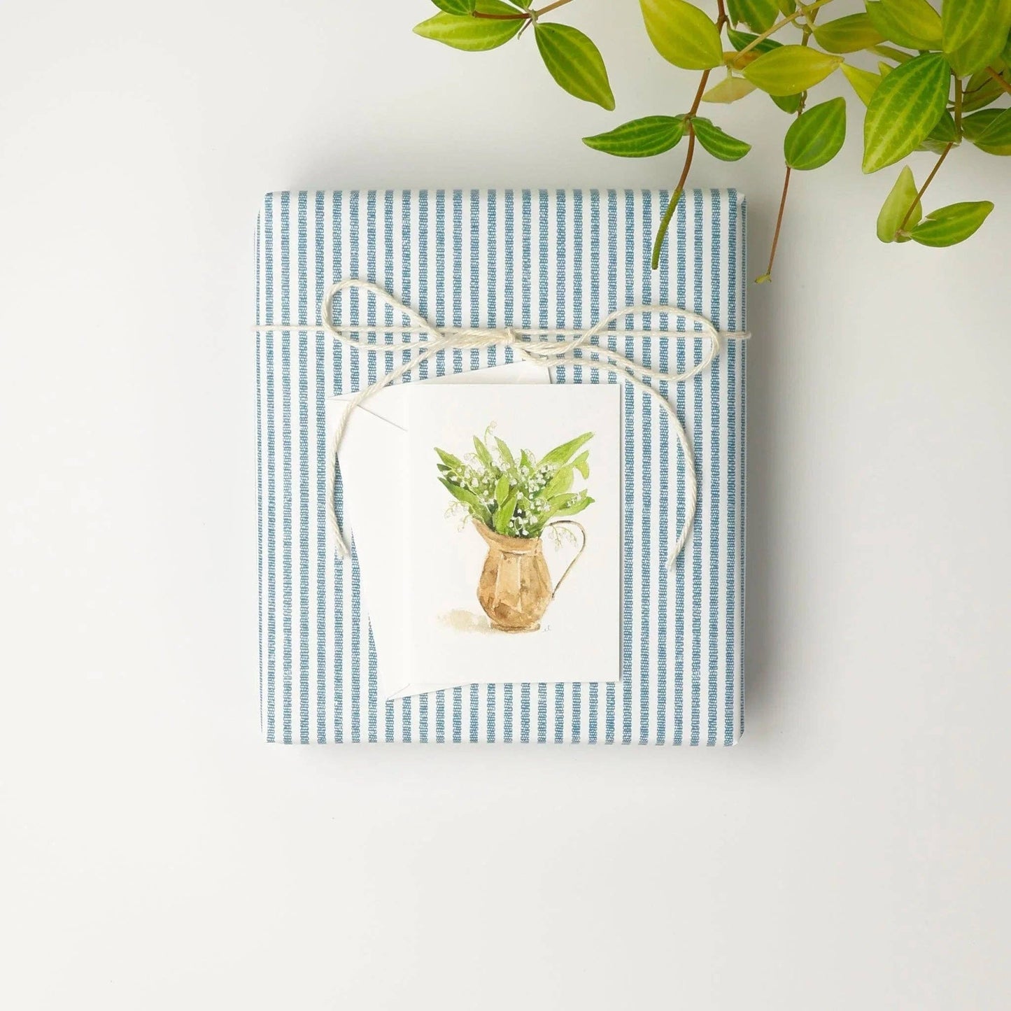 Lily of the valley mini enclosure notecard