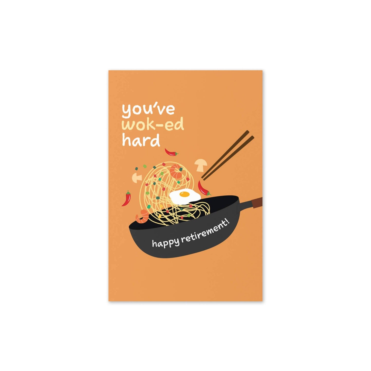 Wok-ed Hard Funny Retirement Cards | Chinese Food Pun Greetings