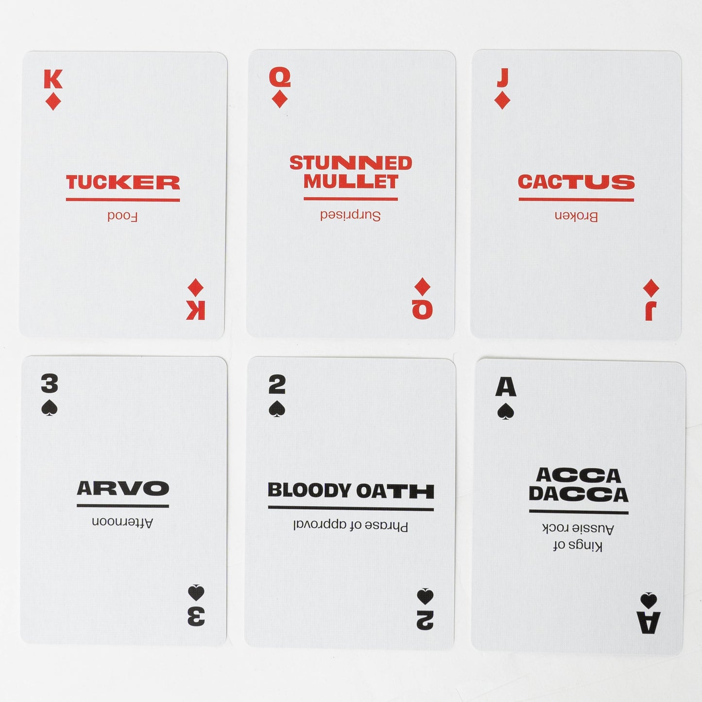 Aussie Slang Travel Playing Cards in Tin Travel Case