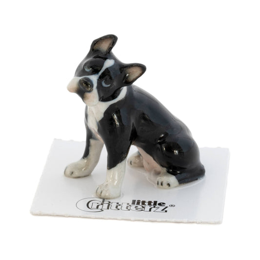 Stubby Boston Terrier Porcelain Miniature