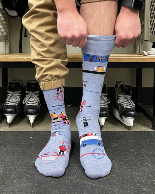 Men's Funny Hockey Scenes Socks