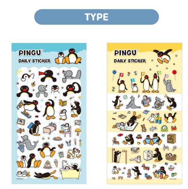 Pingu Daily Sticker Sheet - Cute Diy Deco Planner Stickers
