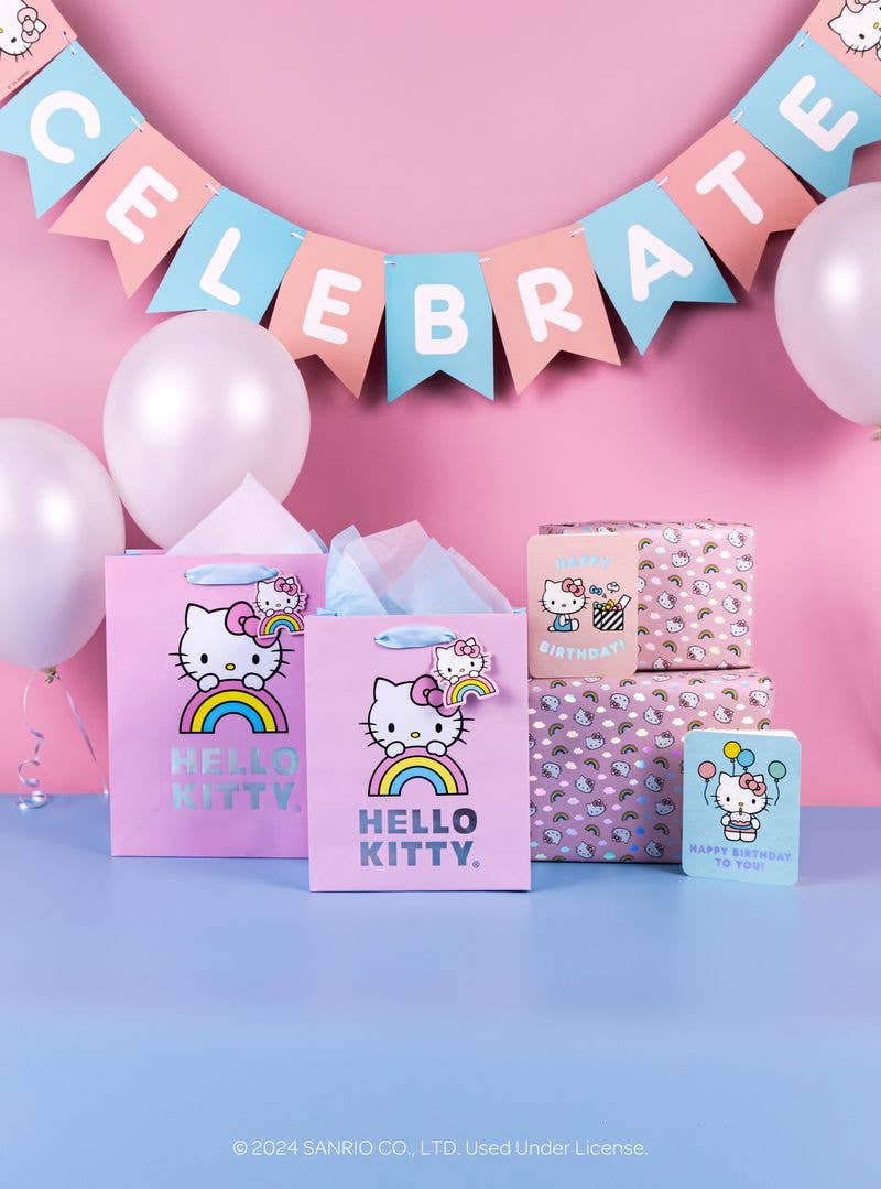 Hello Kitty Rainbow Skies Gift Wrap