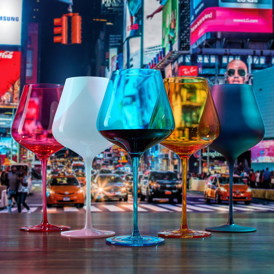 City of New York City Wine Glassware | 5 Set, 20 OZ