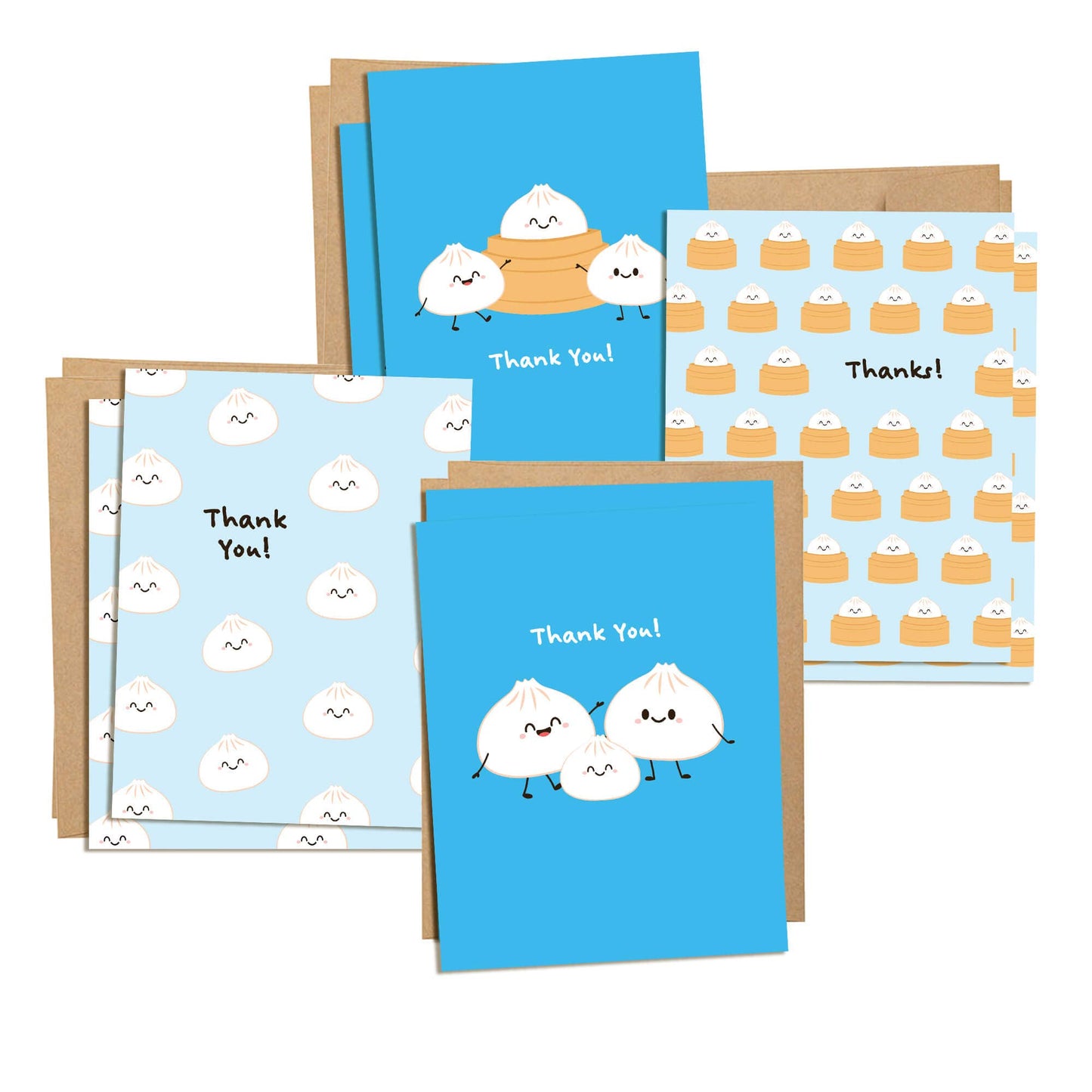 Blue Dumpling | Baby Shower Thank You Cards | Assorted Xiao Long Bao