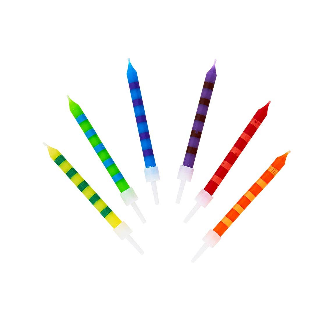 Striped Birthday Candles | 24 Pack | Birthday Party |