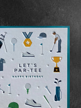 Load image into Gallery viewer, Golf Birthday Letterpress Style Card
